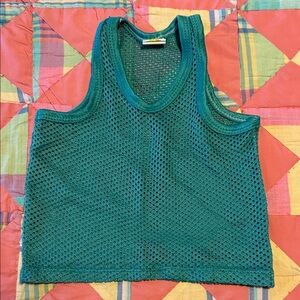 Kids Teal Mesh Tank Top